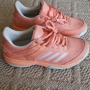 Coral like color adidas sneakers